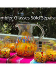 Mexican Hand Blown Glass Pitcher - From Where - Kitchen