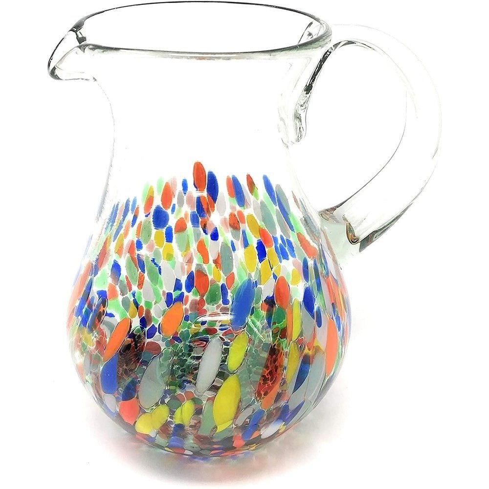 Mexican Hand Blown Glass Pitcher - From Where - Kitchen