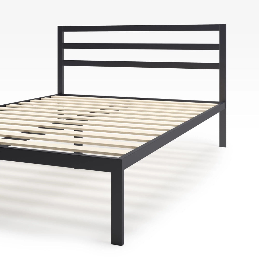 Mia Metal Platform Bed Frame with Headboard - From Where Finds - 