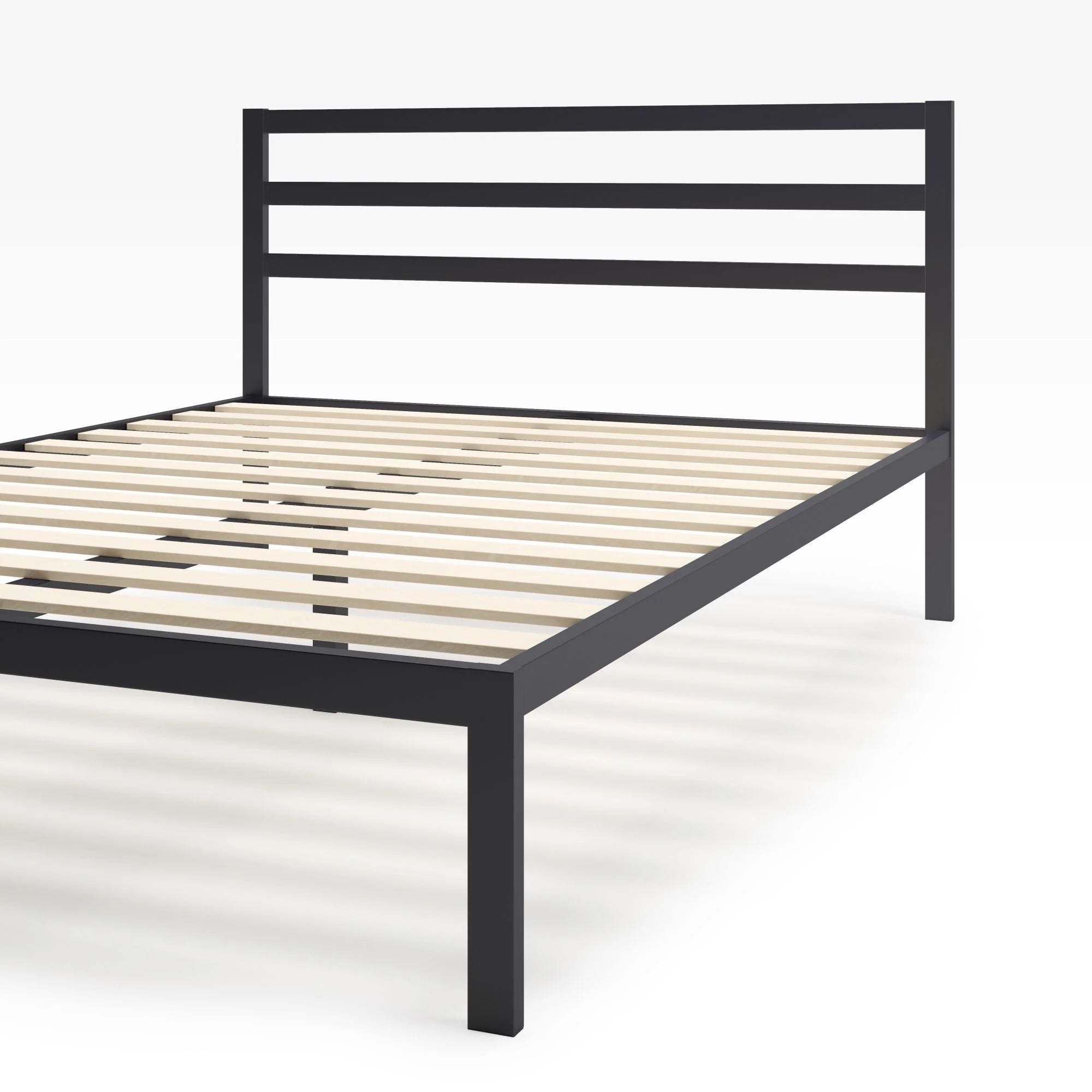 Mia Metal Platform Bed Frame with Headboard - From Where Finds - 