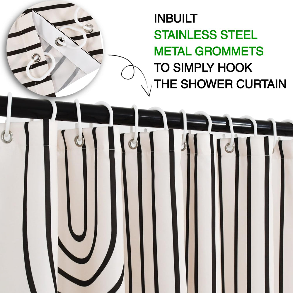 Mid Century Abstract Shower Curtain - From Where - 