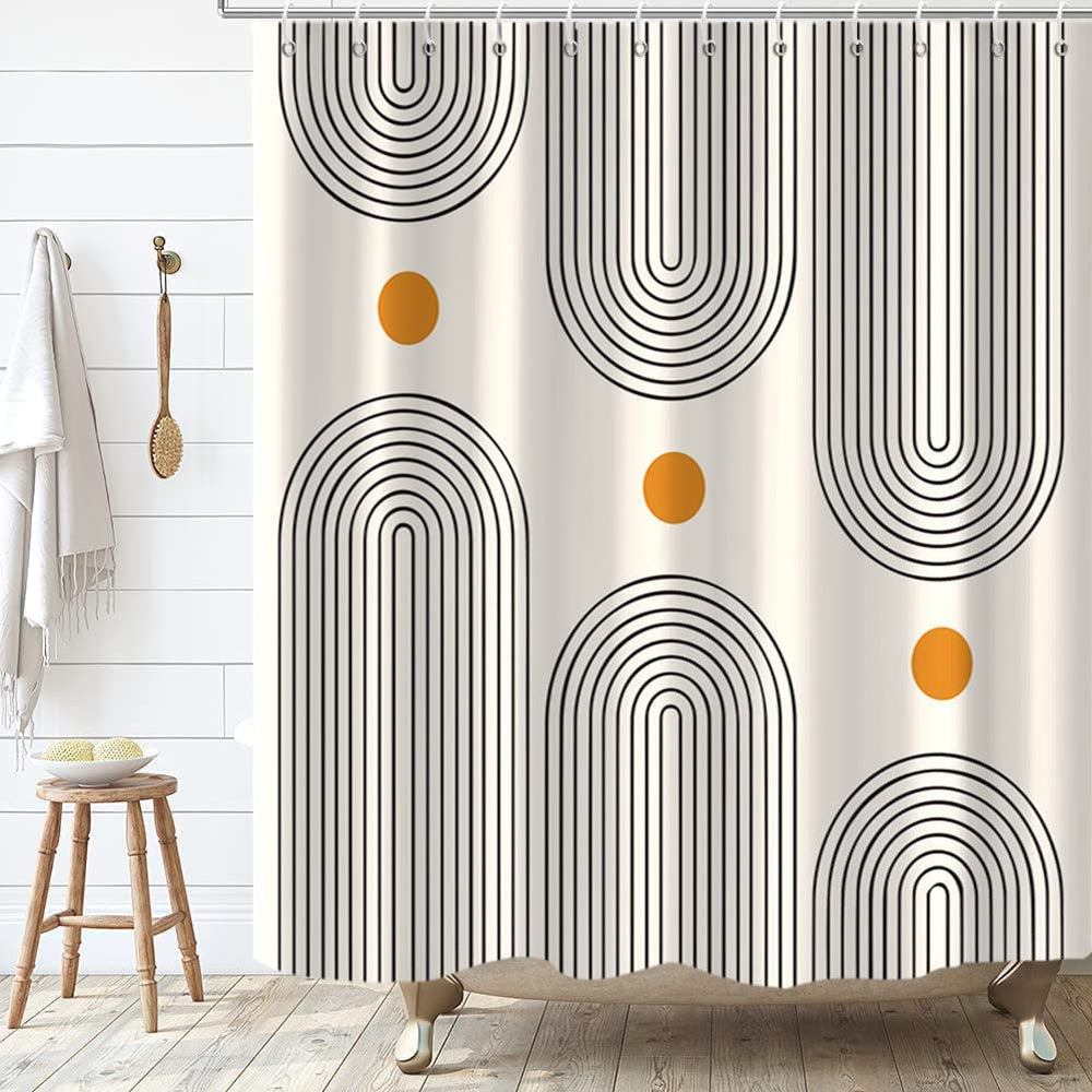 Mid Century Abstract Shower Curtain - From Where - 