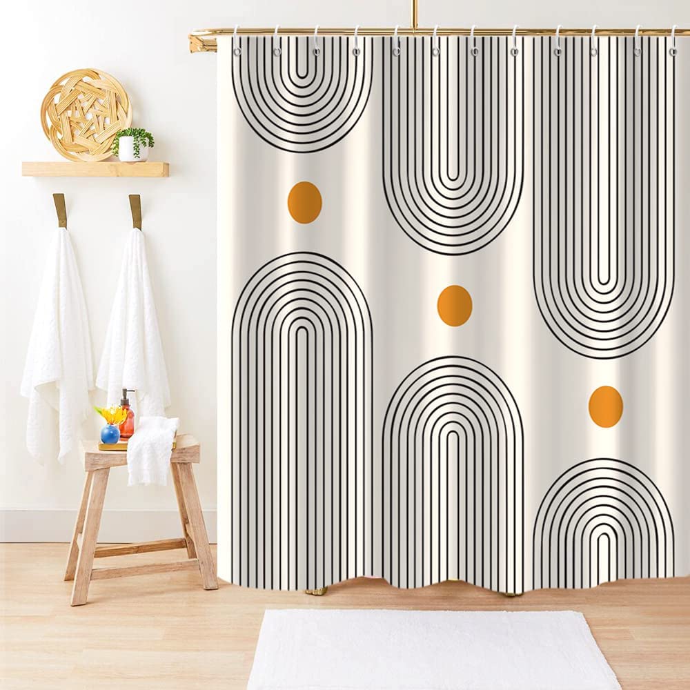 Mid Century Abstract Shower Curtain - From Where - 