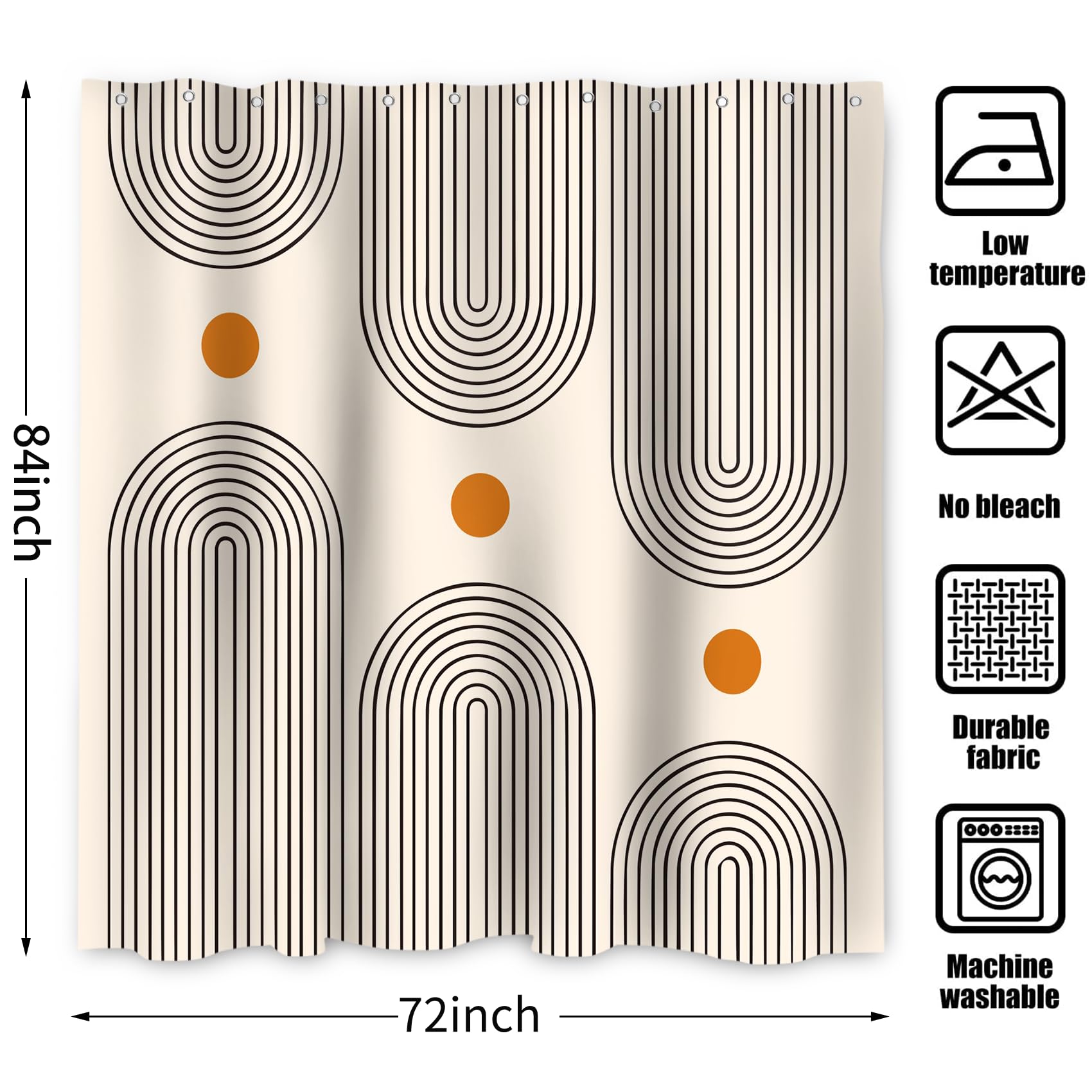 Mid Century Abstract Shower Curtain - From Where - 
