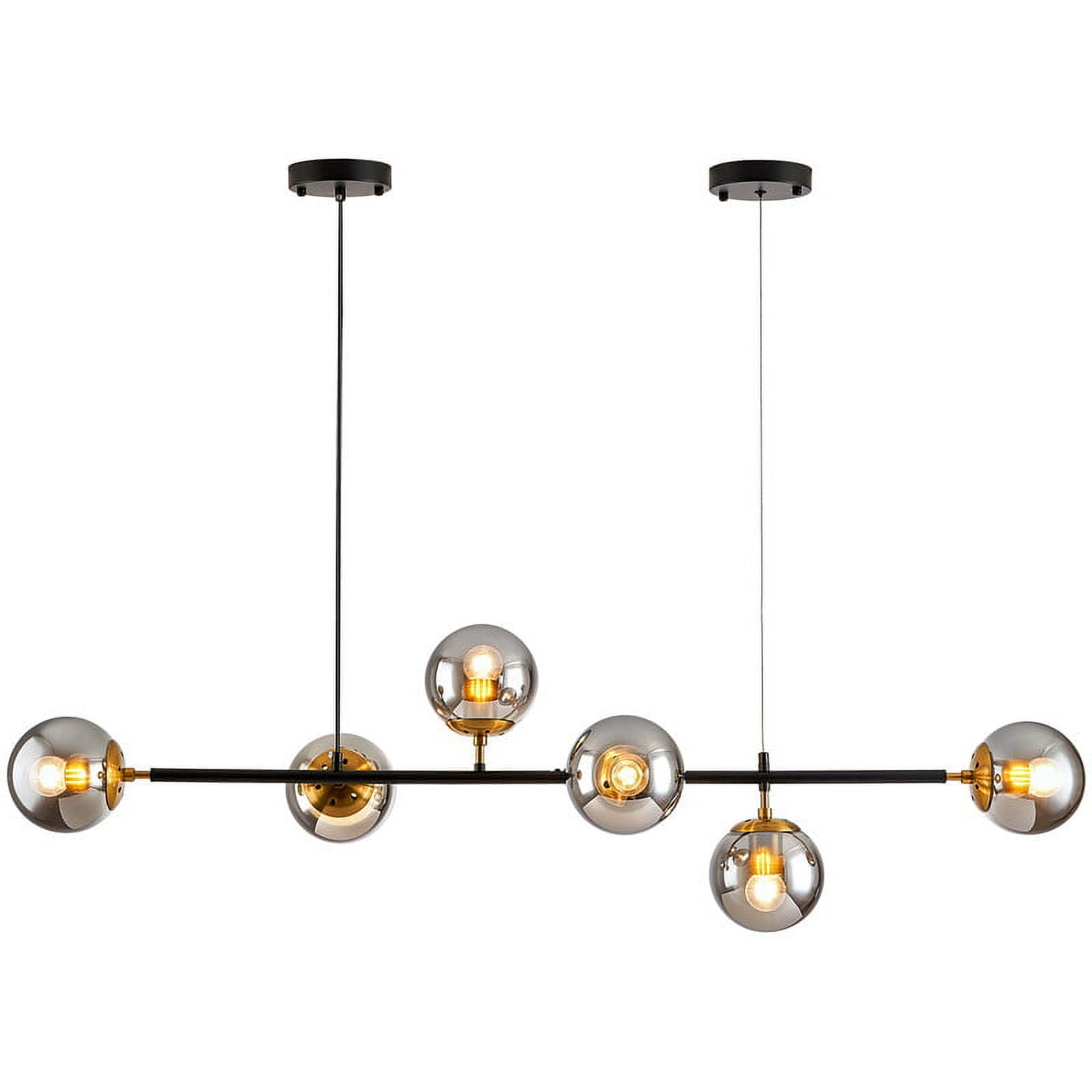 Mid - Century - Modern 6 - Light Chandelier - From Where - 