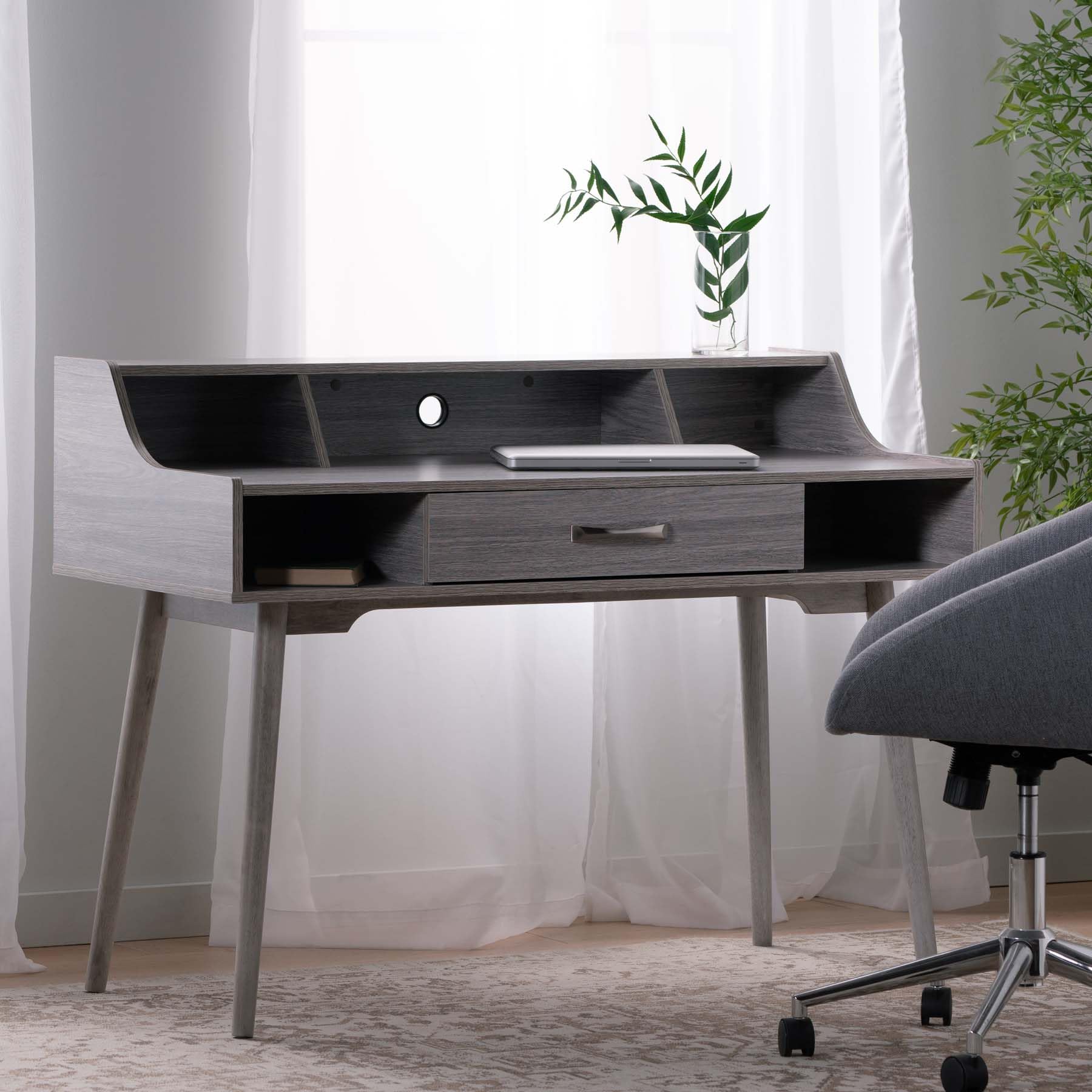 Mid Century Modern Desk with Drawers - From Where - 