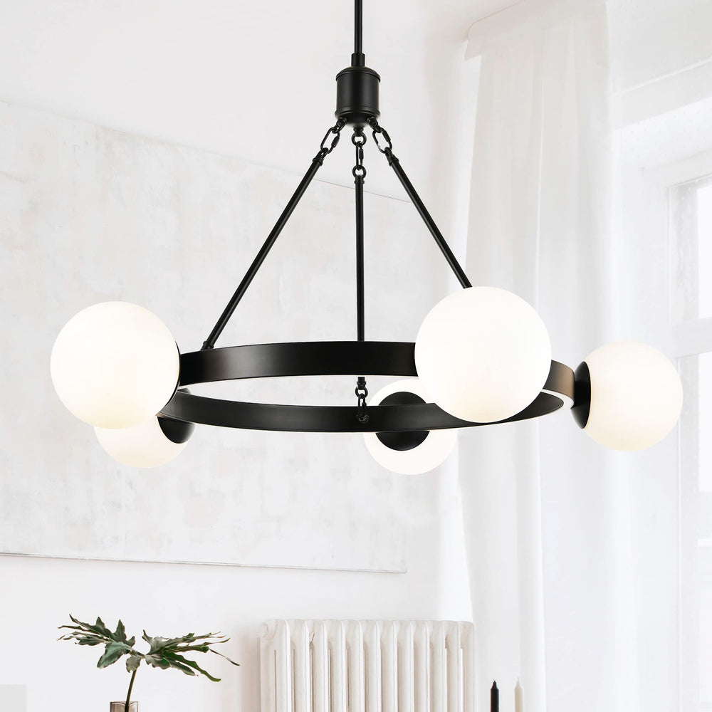 Mid Century Modern Globe Round Chandeliers - From Where - 