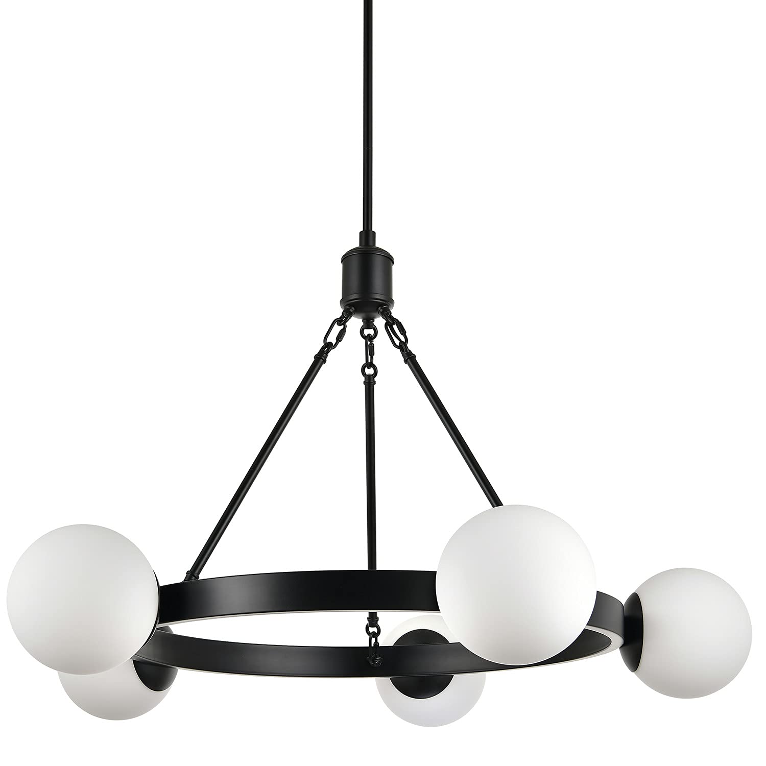 Mid Century Modern Globe Round Chandeliers - From Where - 