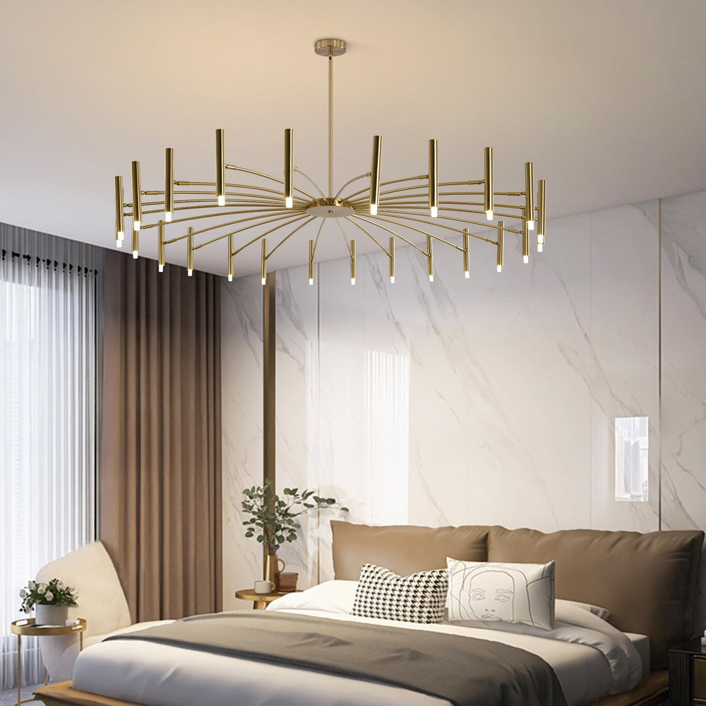 Mid Century Modern Gold Sputnik Chandelier - From Where - 