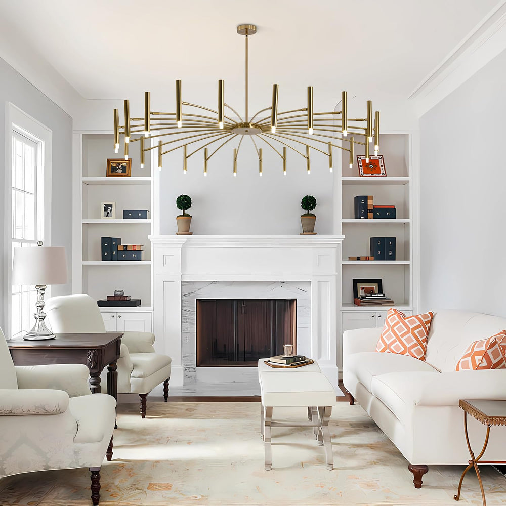 Mid Century Modern Gold Sputnik Chandelier - From Where - 