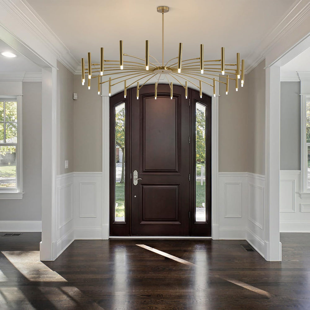 Mid Century Modern Gold Sputnik Chandelier - From Where - 