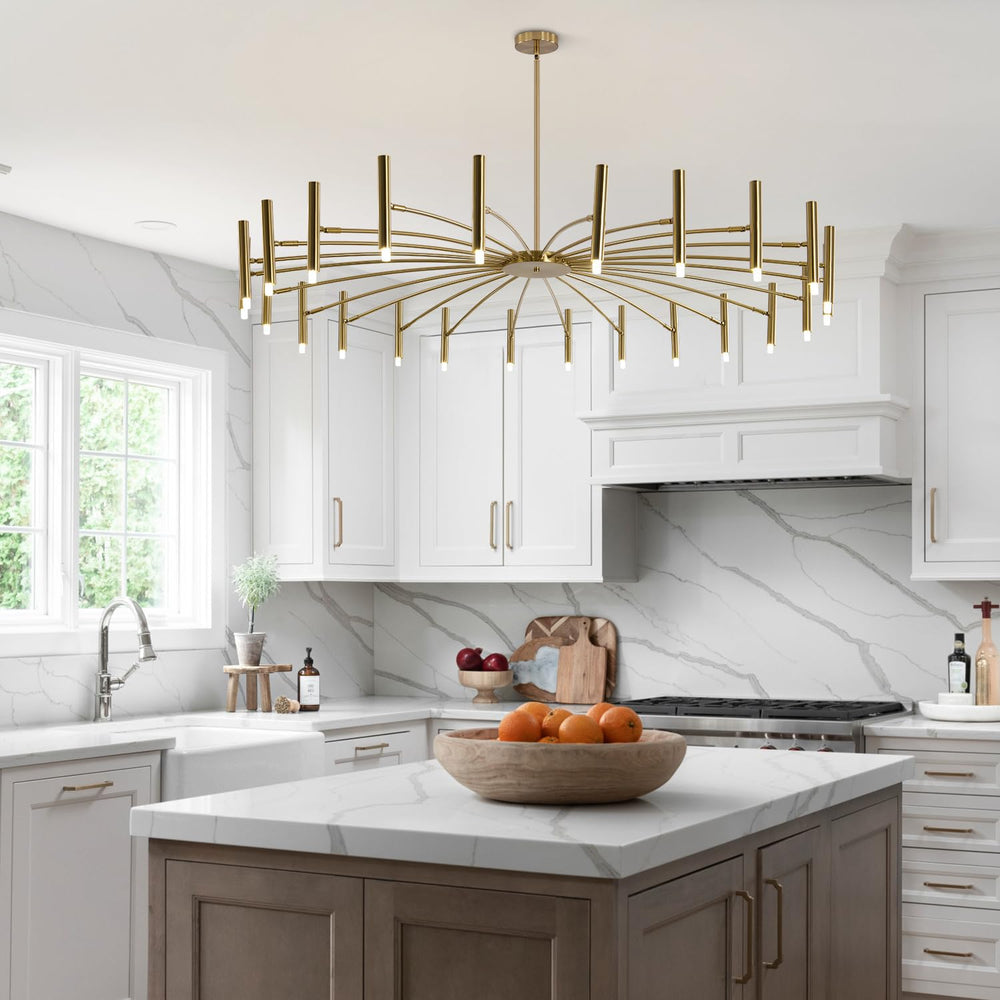 Mid Century Modern Gold Sputnik Chandelier - From Where - 