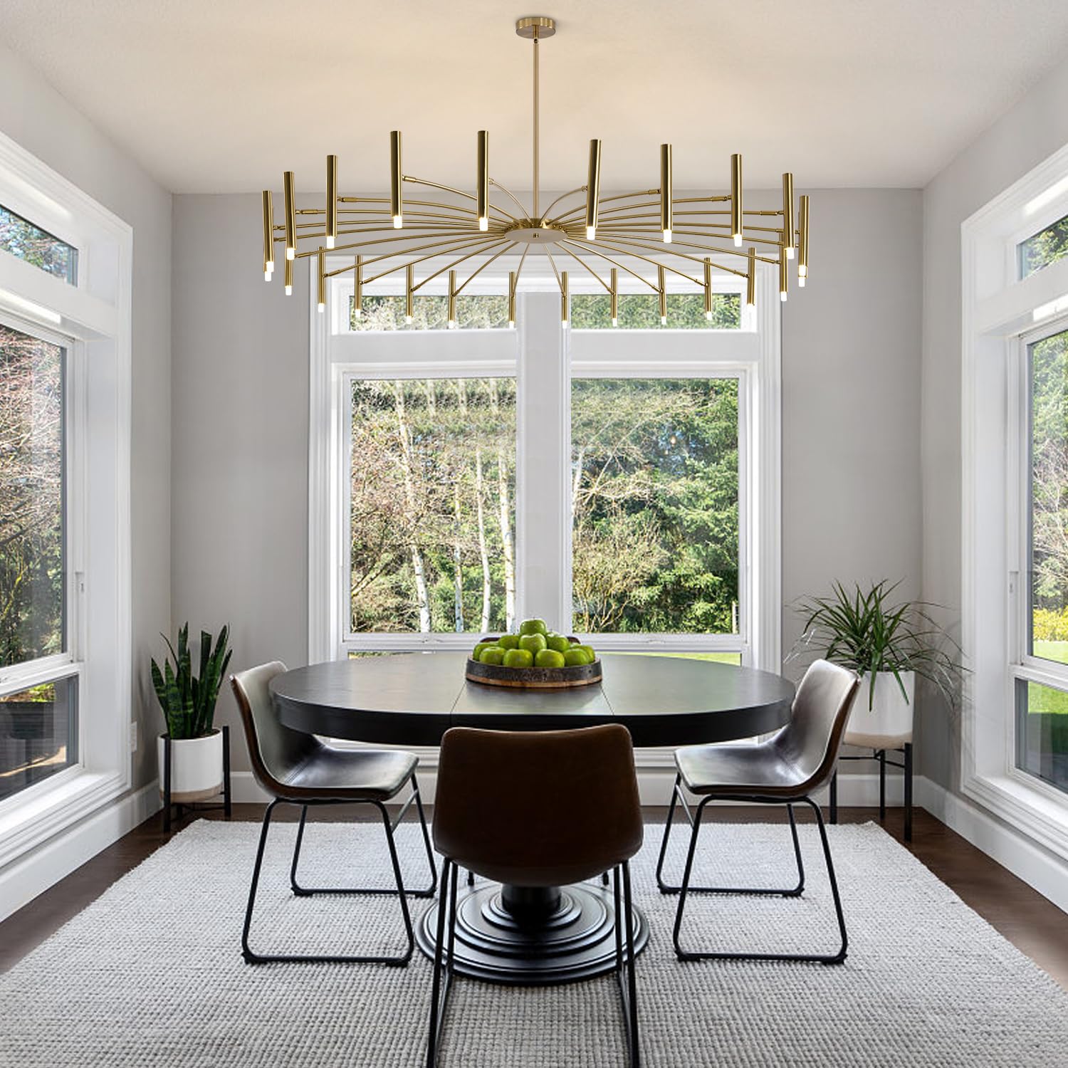 Mid Century Modern Gold Sputnik Chandelier - From Where - 