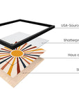 Mid Century Modern Sun Wall Art - From Where - 