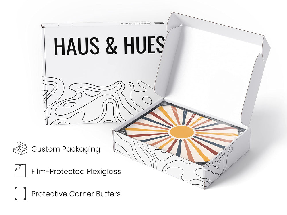 Mid Century Modern Sun Wall Art - From Where - 