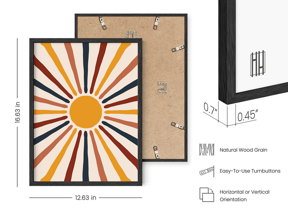 Mid Century Modern Sun Wall Art - From Where - 