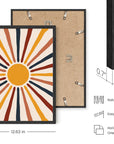 Mid Century Modern Sun Wall Art - From Where - 
