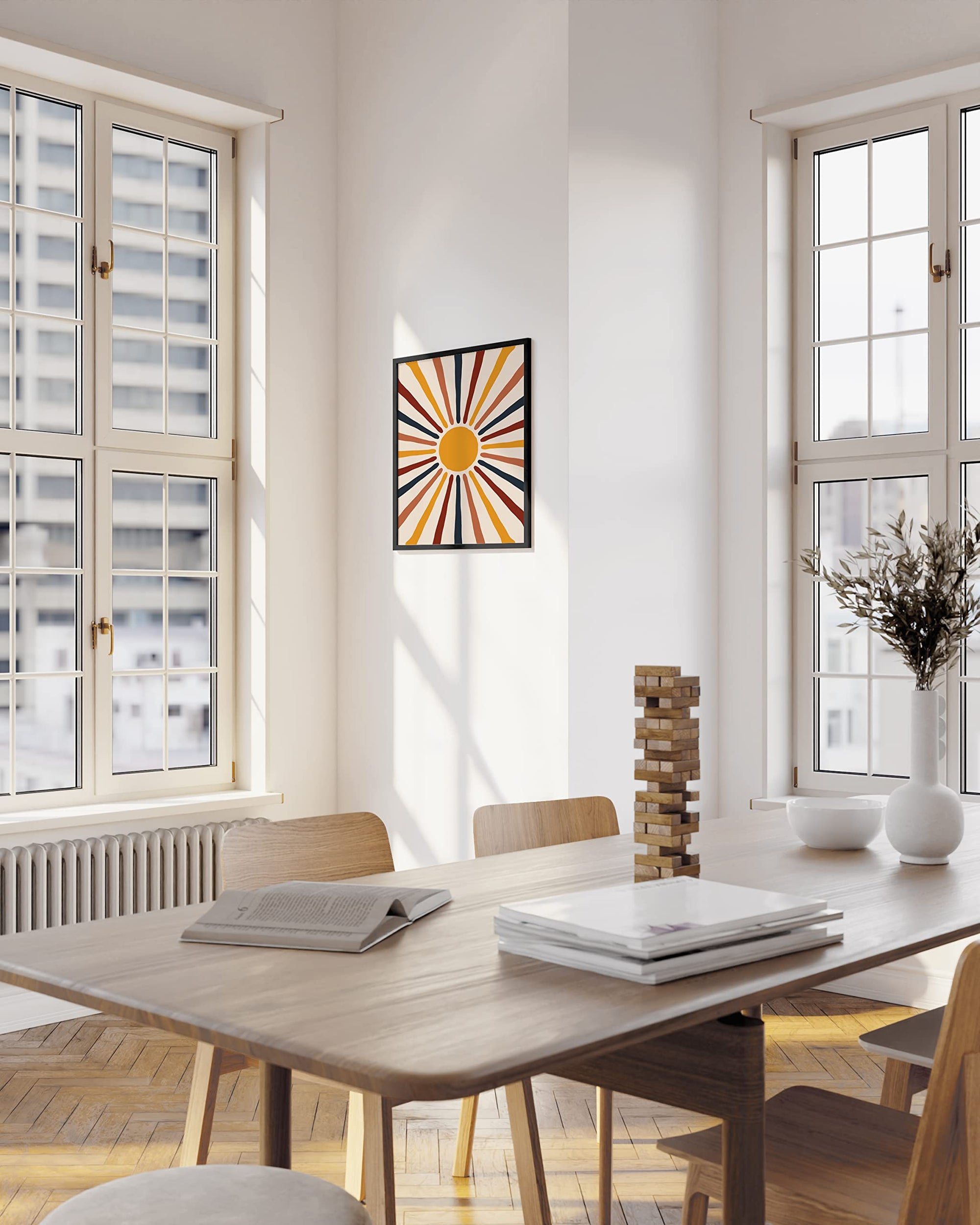 Mid Century Modern Sun Wall Art - From Where - 