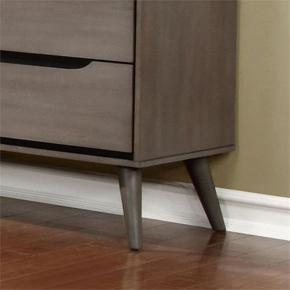 Mid - Century Modern Wood 2 - Drawer Nightstand - From Where - 