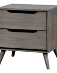 Mid - Century Modern Wood 2 - Drawer Nightstand - From Where - 