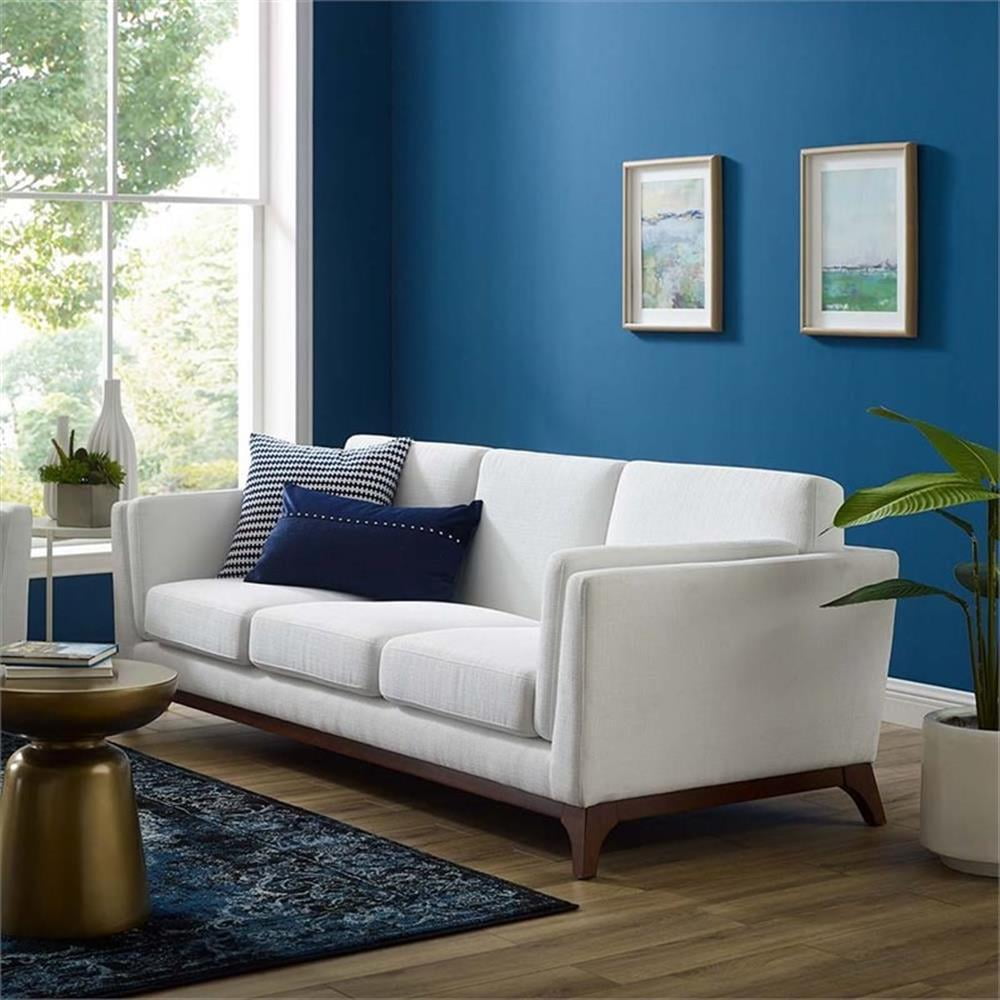 Mid Century White Modern Sofa - From Where - 