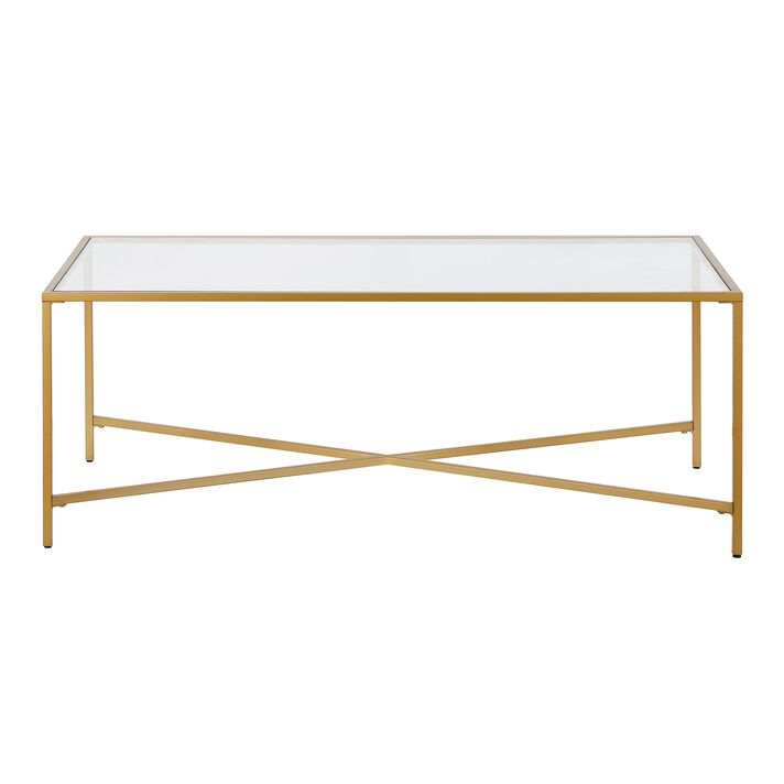 Mille Metal and Glass Top Coffee Table - From Where - 
