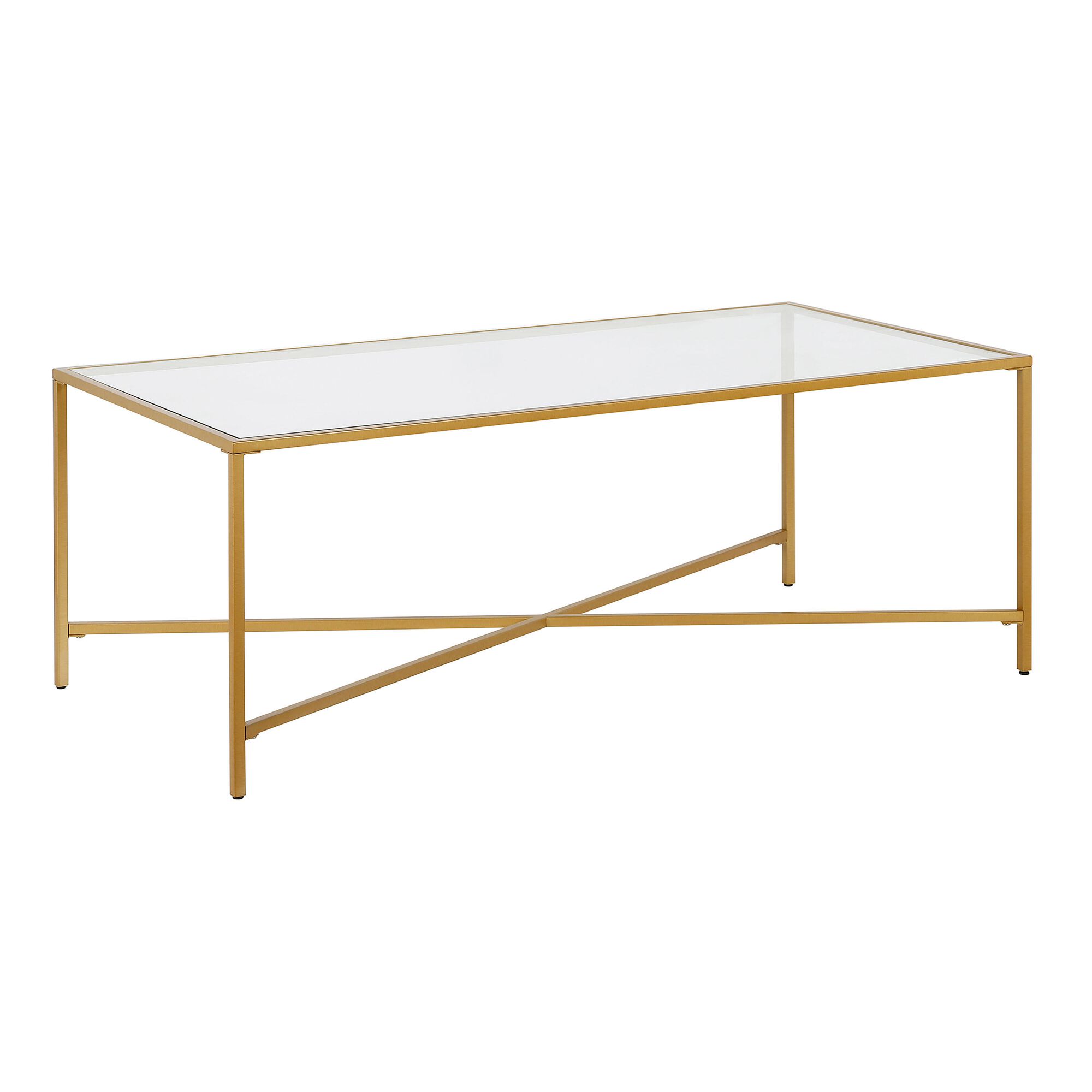 Mille Metal and Glass Top Coffee Table - From Where - 