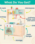 Mini Chef Wooden Play Kitchen (Ages 3+) - From Where - 
