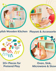 Mini Chef Wooden Play Kitchen (Ages 3+) - From Where - 