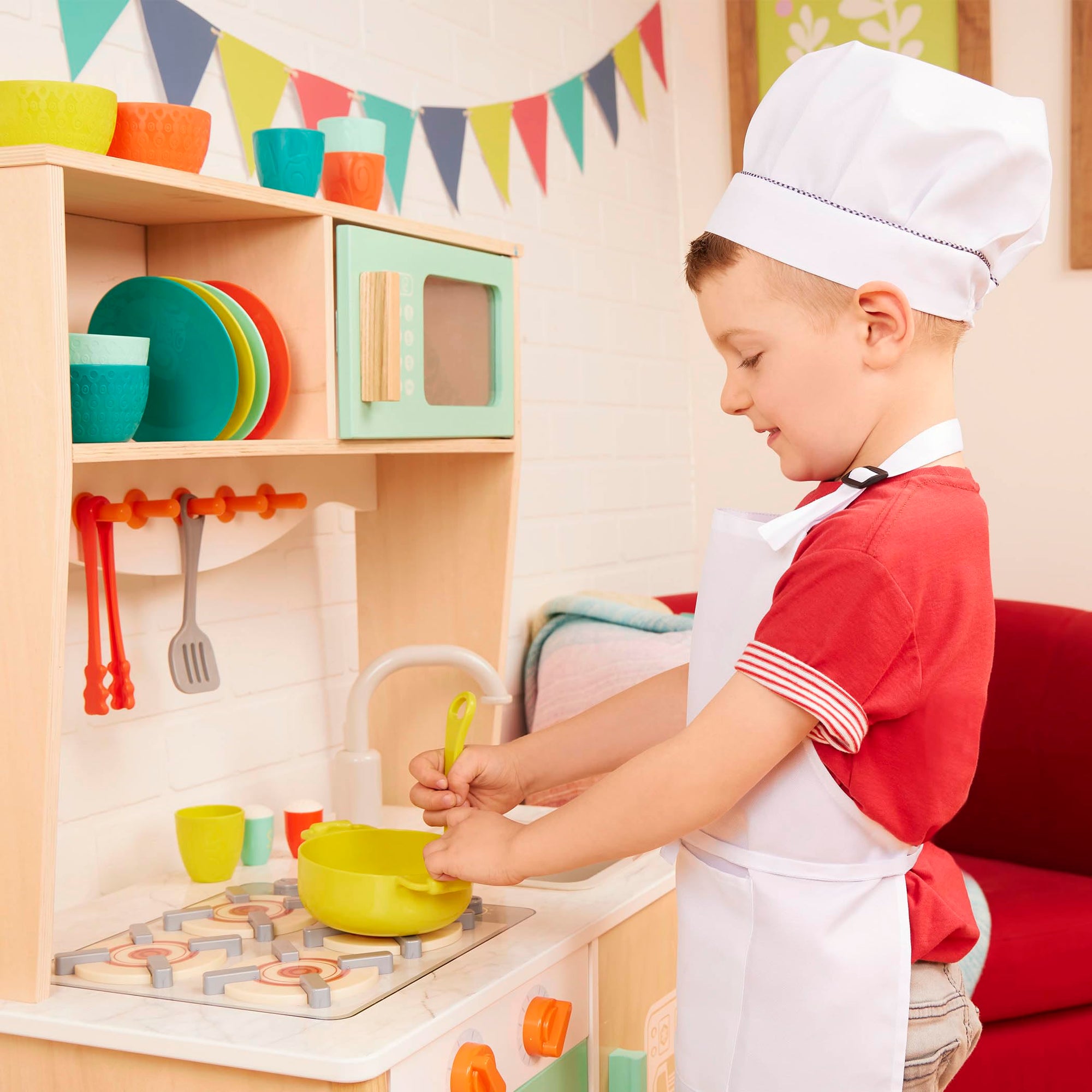Mini Chef Wooden Play Kitchen (Ages 3+) - From Where - 