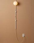 Minimalist Industrial Vintage Wall Lamp Long Arm Glass Globe - From Where - 