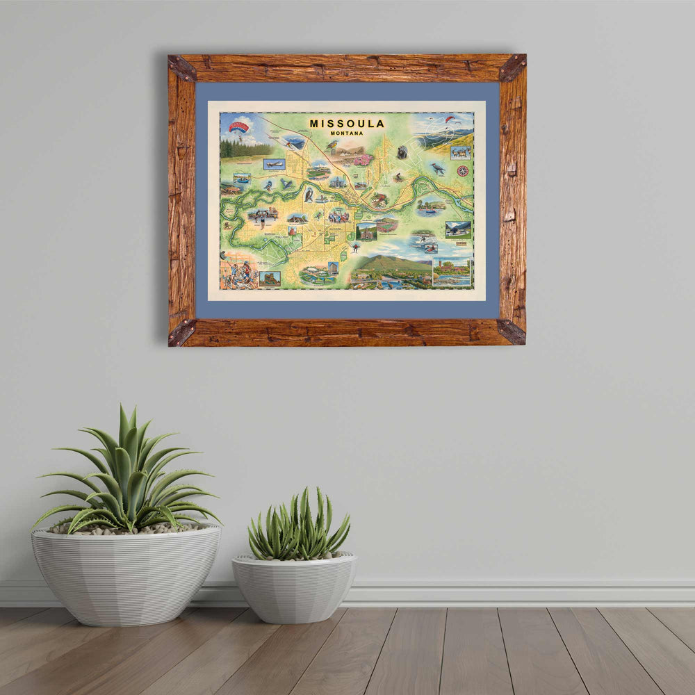 Missoula Hand - Drawn Map - From Where Finds - Map