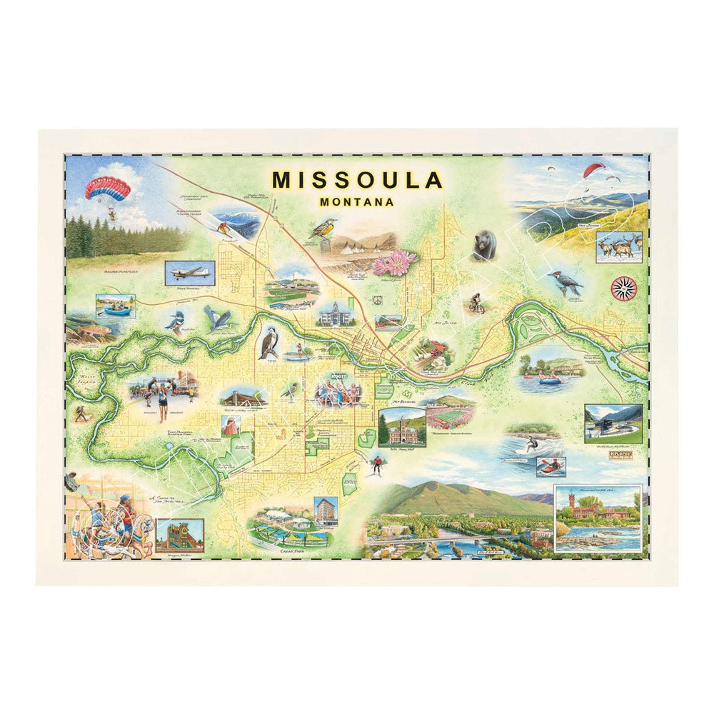 Missoula Hand - Drawn Map - From Where Finds - Map
