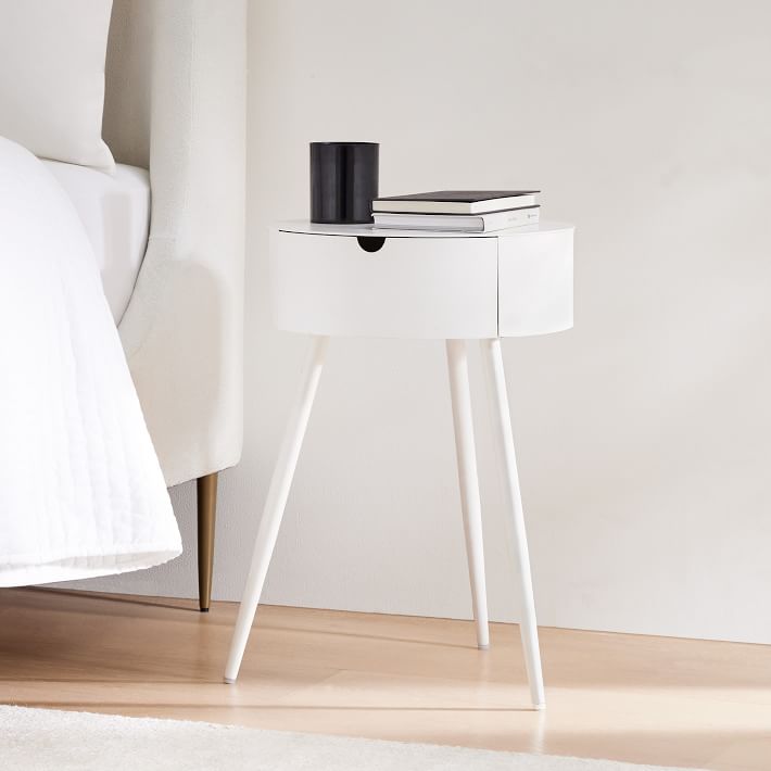 Mitzi White Nightstand (15.75") - From Where - 