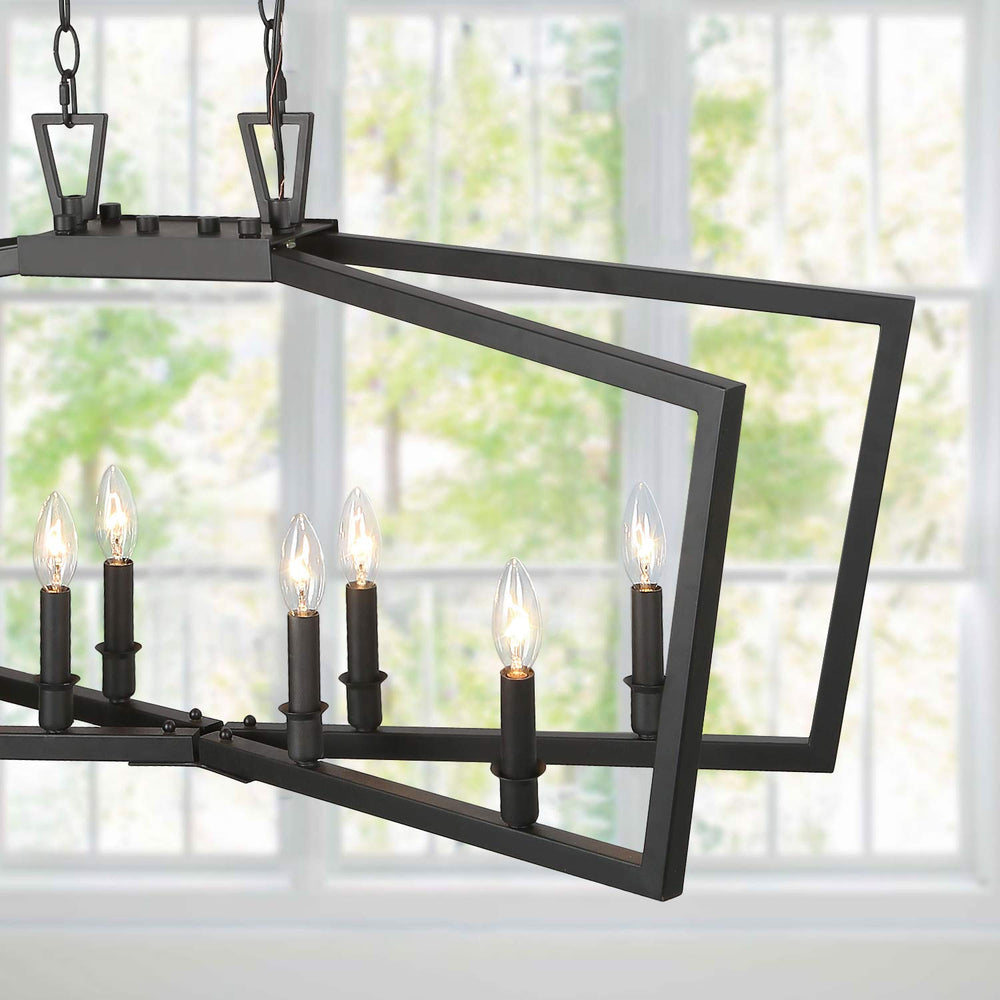 Modern 8 Lights Metal Light Fixture - From Where - 