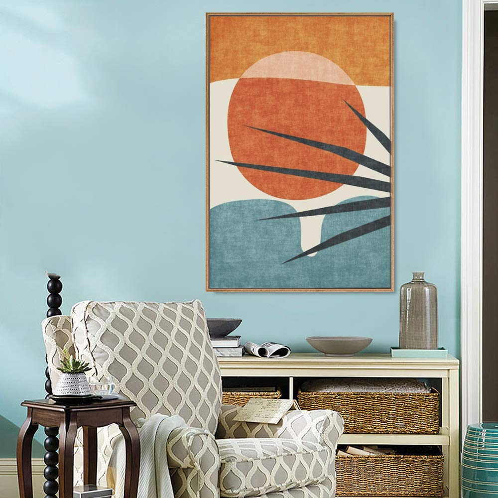 Modern Abstract Framed Canvas - From Where - 