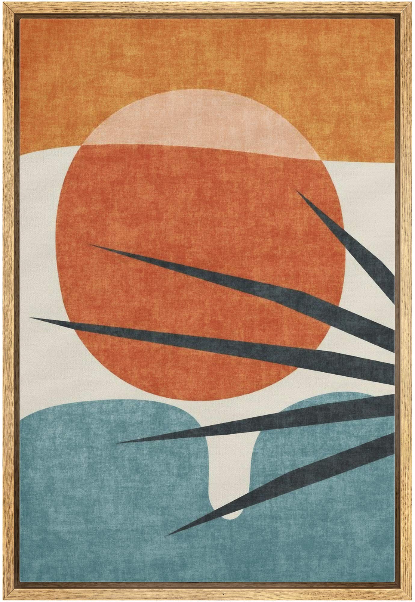 Modern Abstract Framed Canvas - From Where - 