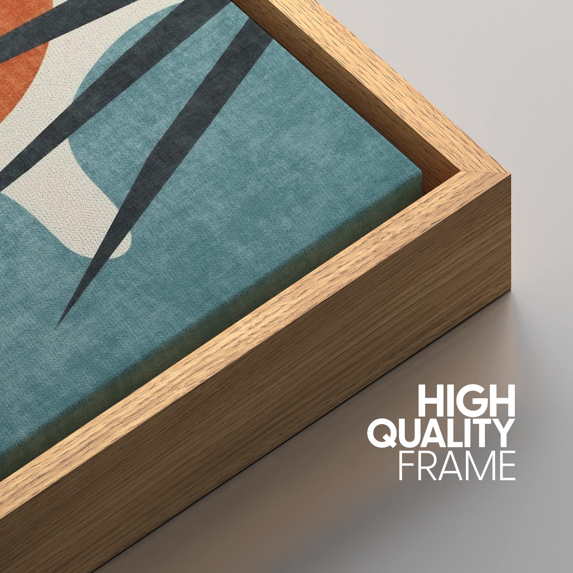 Modern Abstract Framed Canvas - From Where - 