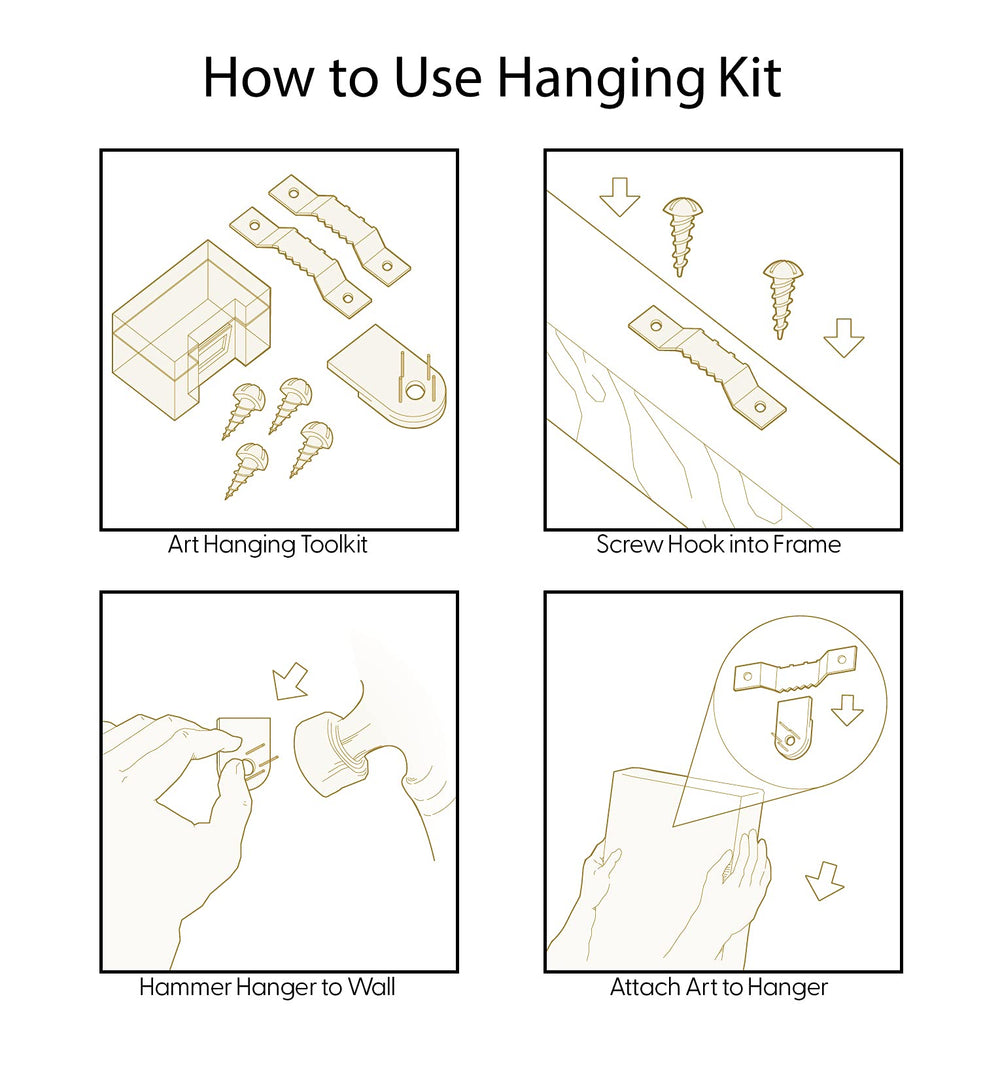 Modern Abstract Framed Canvas - From Where - 