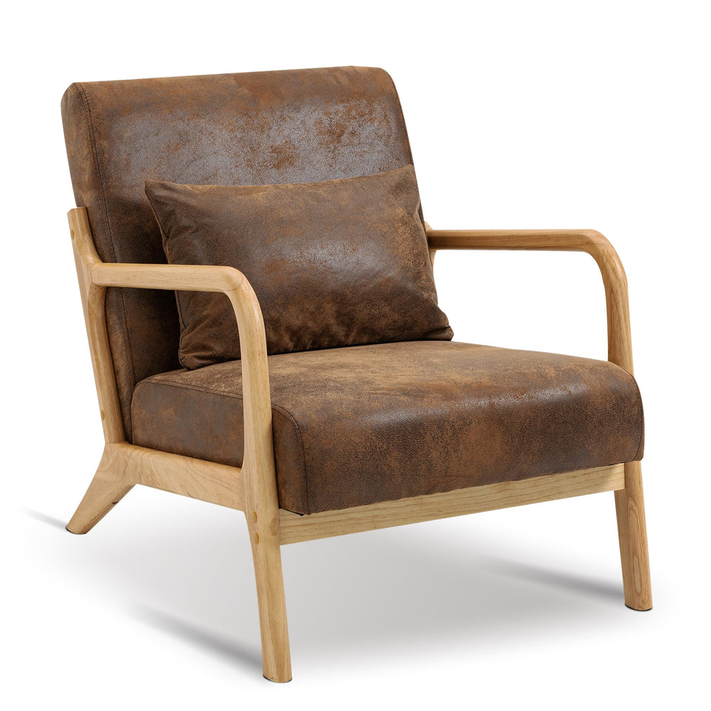 Modern Accent Chair with Wood Frame - From Where - 