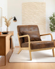 Modern Accent Chair with Wood Frame - From Where - 