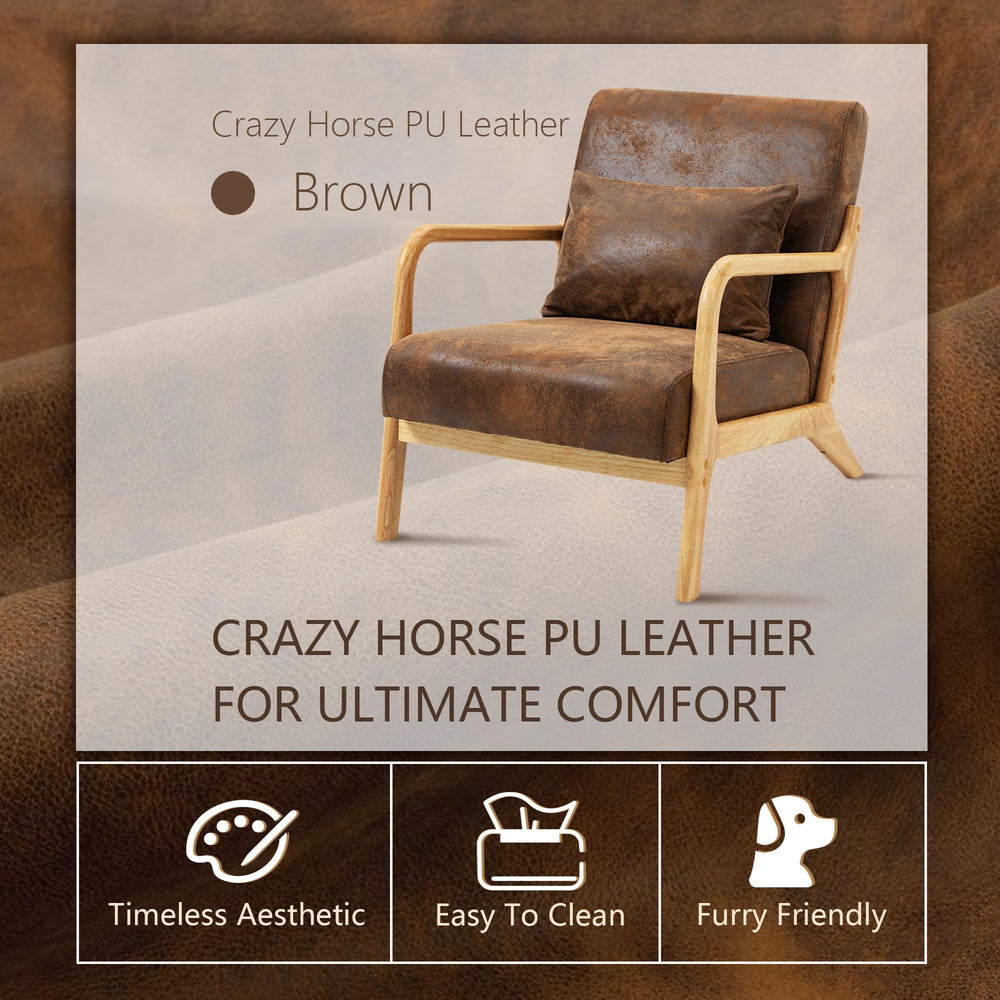 Modern Accent Chair with Wood Frame - From Where - 