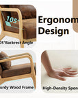 Modern Accent Chair with Wood Frame - From Where - 