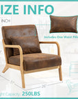 Modern Accent Chair with Wood Frame - From Where - 