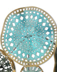 Modern Blue Metal Rounds Wall Decor - From Where - 
