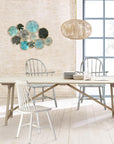 Modern Blue Metal Rounds Wall Decor - From Where - 