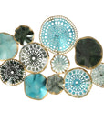 Modern Blue Metal Rounds Wall Decor - From Where - 
