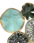 Modern Blue Metal Rounds Wall Decor - From Where - 