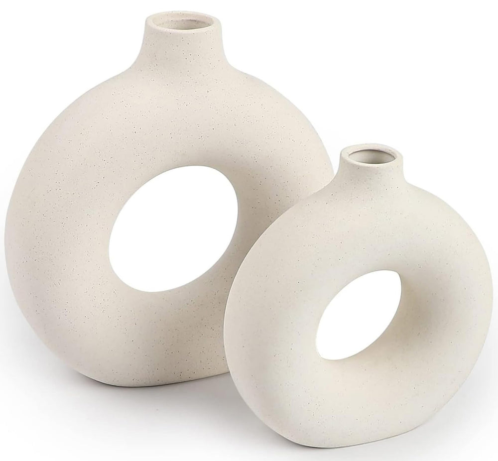 Modern Ceramic Vases (Set of 2) - From Where - 