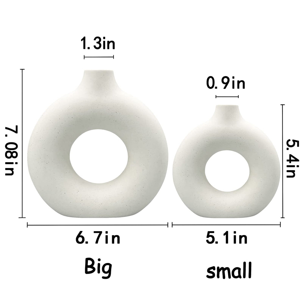 Modern Ceramic Vases (Set of 2) - From Where - 